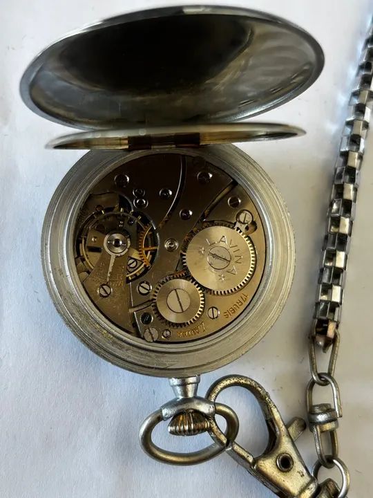 Relógio de Bolso Antigo Lavina funcionando  - Foto 3