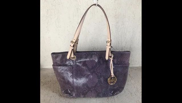 Bolsa MK Michael Kors Jet Set Top Zip Purple Original   - Foto 2
