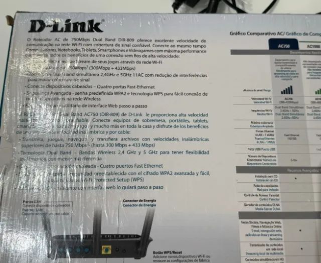 Roteador ou Repetidor D-Link DIR-809 AC Dualband com 3 Antenas Externas 5dBi 750Mbps - 5G  - Foto 3