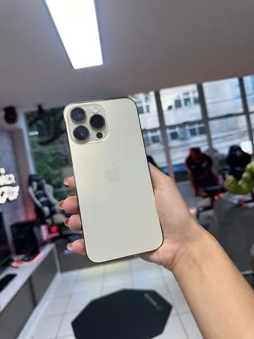 Apple Iphone 14 Pro Max Gold 128Gb semi novo com caixa zeradooo