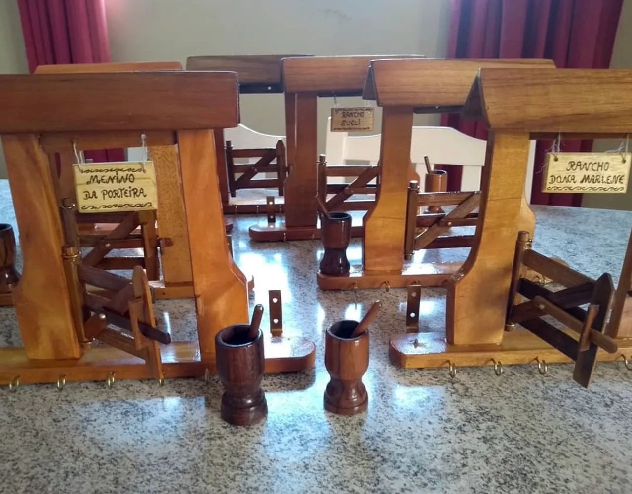 Porta-chaves campeiro em madeira - Foto 2