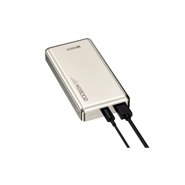 Carregador Portatil Hrebos Power Bank, 20.000Ah, Entradas USB, Type-C, 22,5W - Foto 2