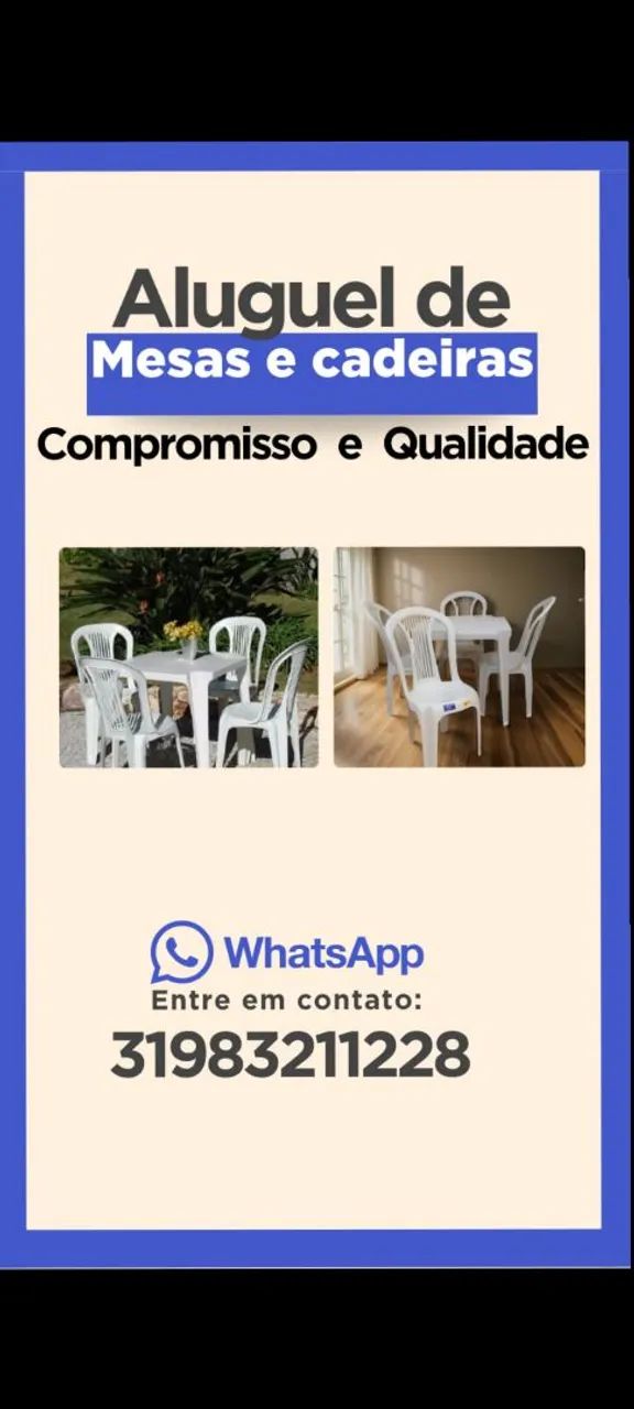 Aluguel de mesas e cadeiras Toto pula pula 