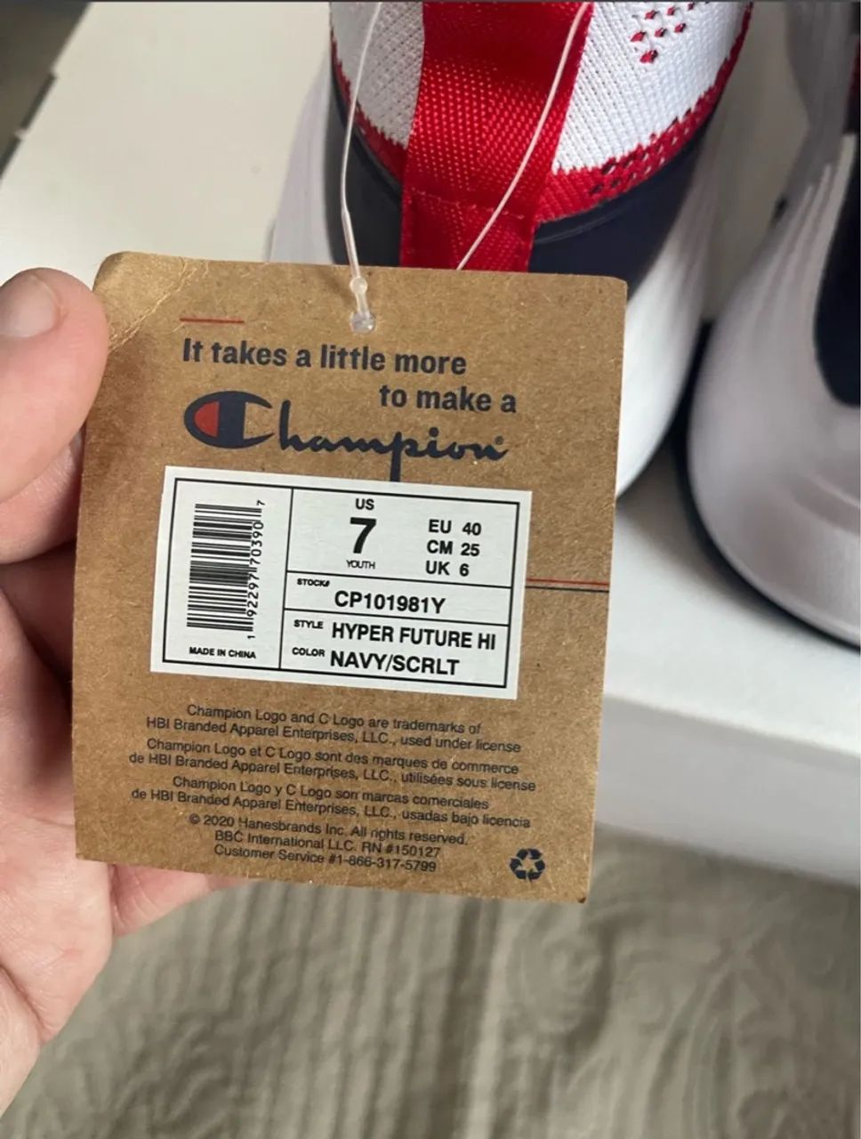 champion hyper future hi scarlet/navy - Foto 3