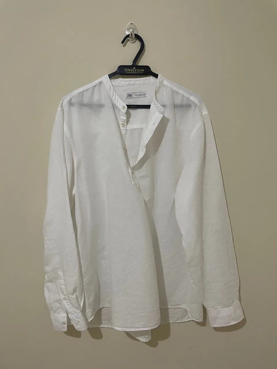 Camisa branca de linho