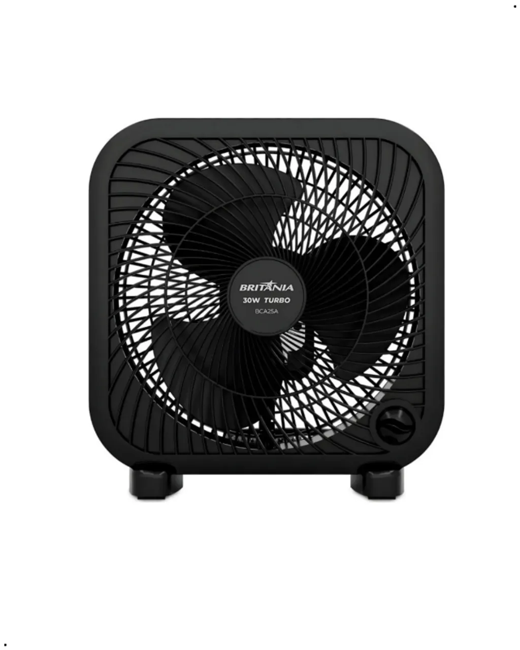Mini Ventilador De Mesa Britânia 3 Velocidades 30w Turbo