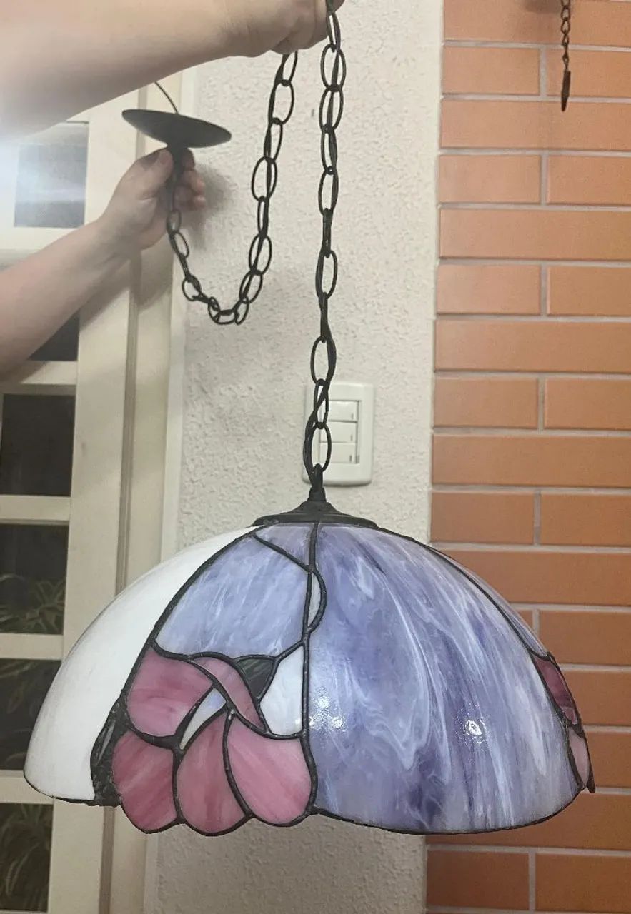 Lustre antigo estilo tifany - Foto 2