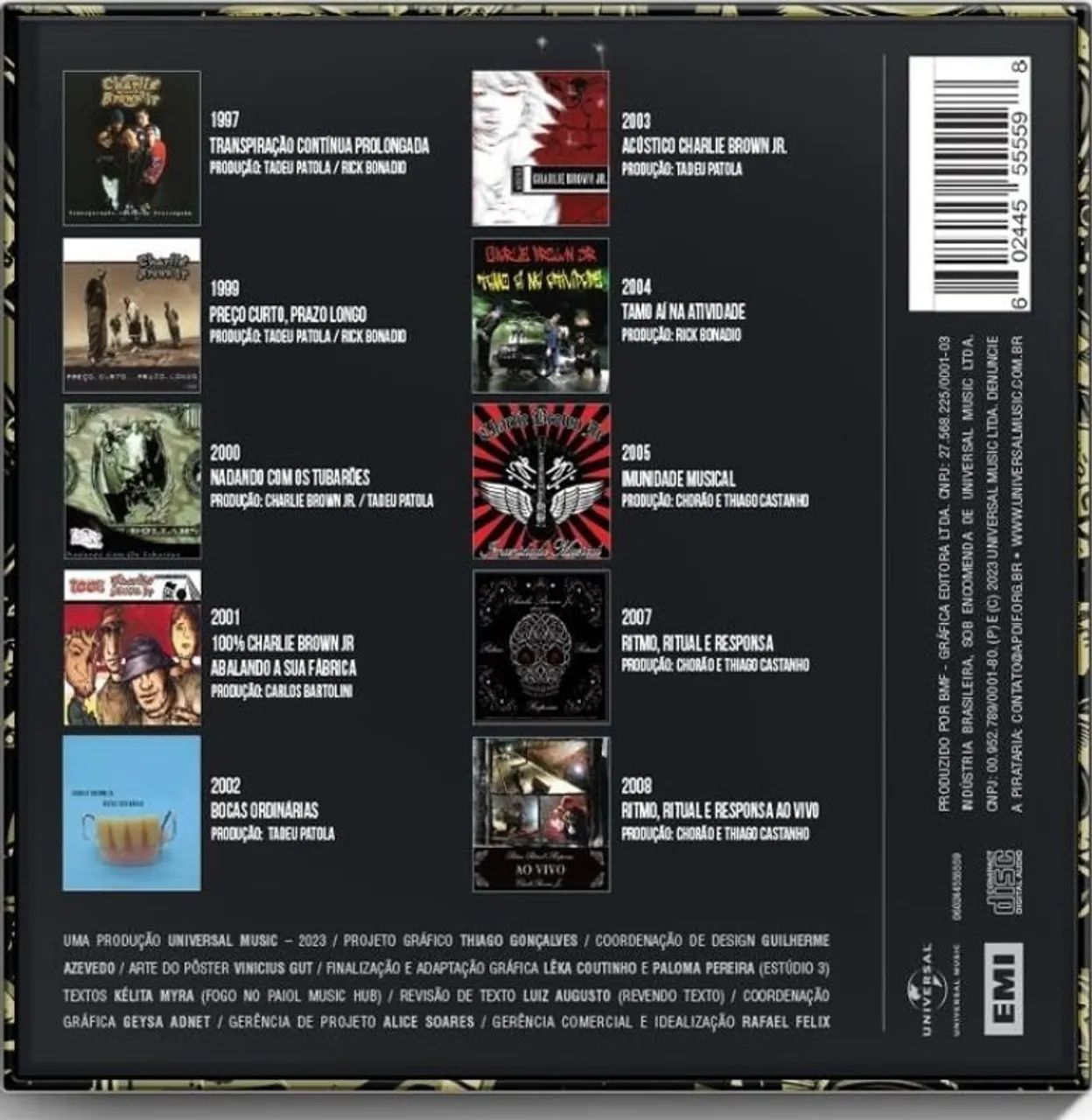 Box Charlie Brown Jr. Novo Lacrado - Edição de colecionador - CDs