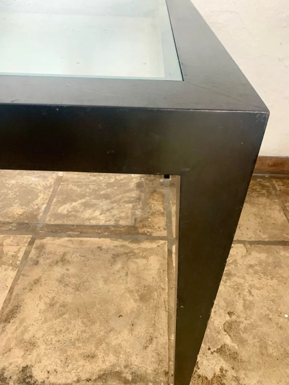Mesa de jantar 8 lugares de Vidro Madeira de lei e pés calçados 2,00x0,90 - Foto 4