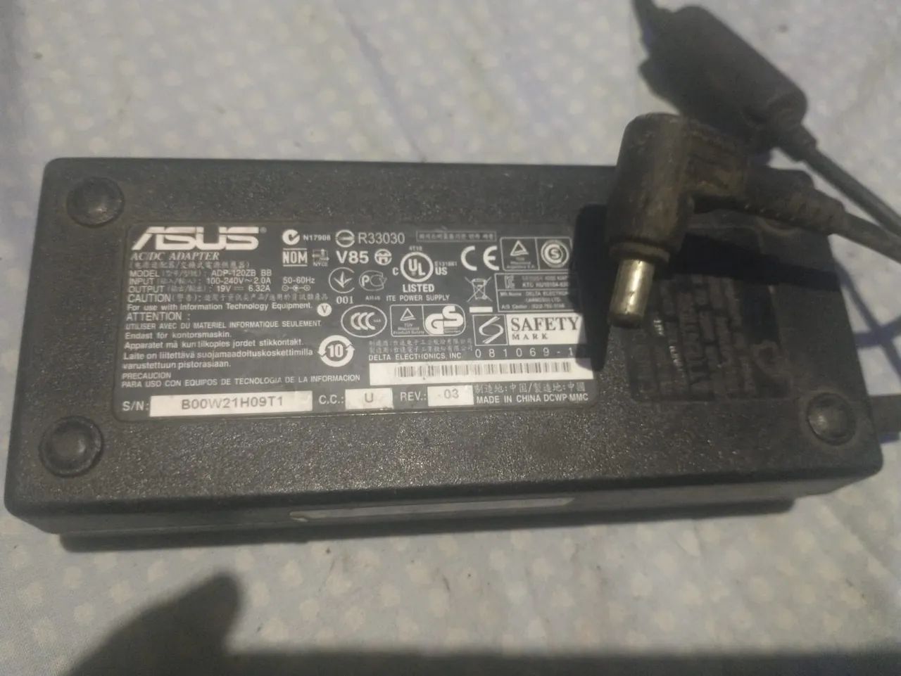 Fonte ASUS DCP-120ZB BB 19V 6.32A 120W Original Notebook