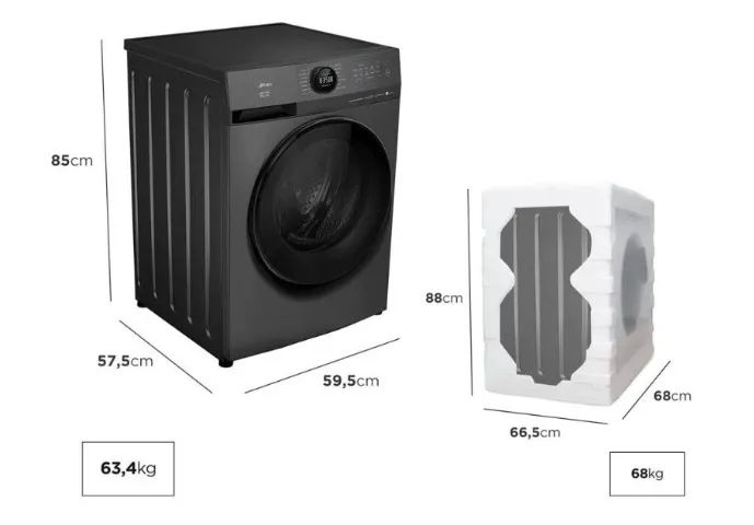 Máquina de Lavar Midea 11kg Slim Healthguard Conectada Titanium MF201W110WB/GK-02 220V - Foto 2