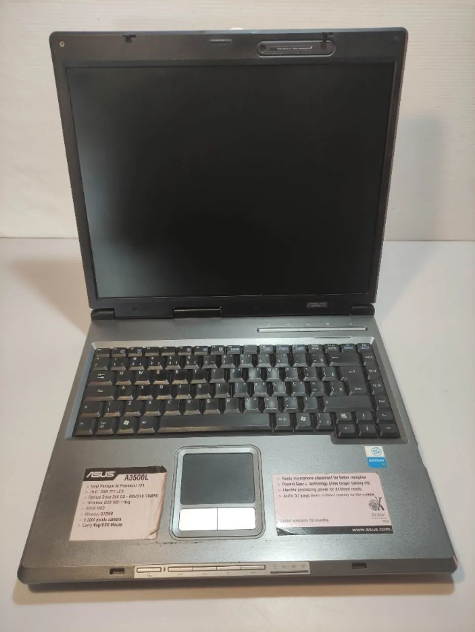 *Defeito Leia*Notebook Asus A3500l Antigo (Usado