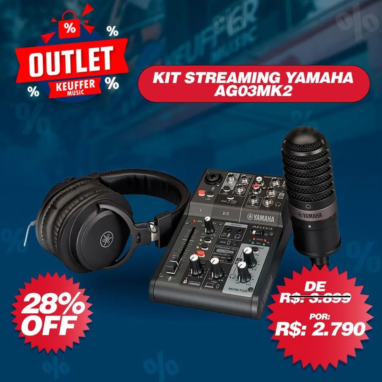 Kit Streaming Yamaha AG03MK2 - Na oferta!