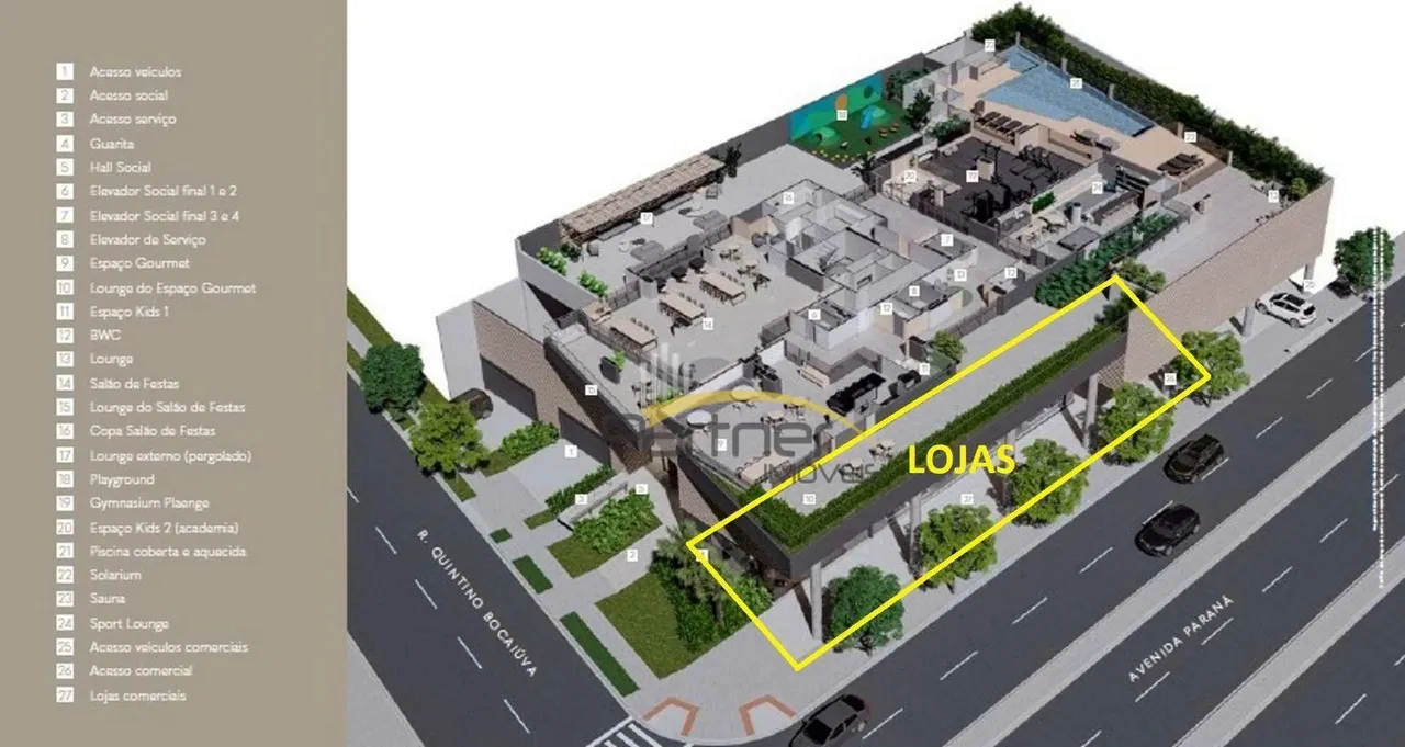 Sala à venda, 61 m² por R$ 650.000 - Cabral - Curitiba/PR