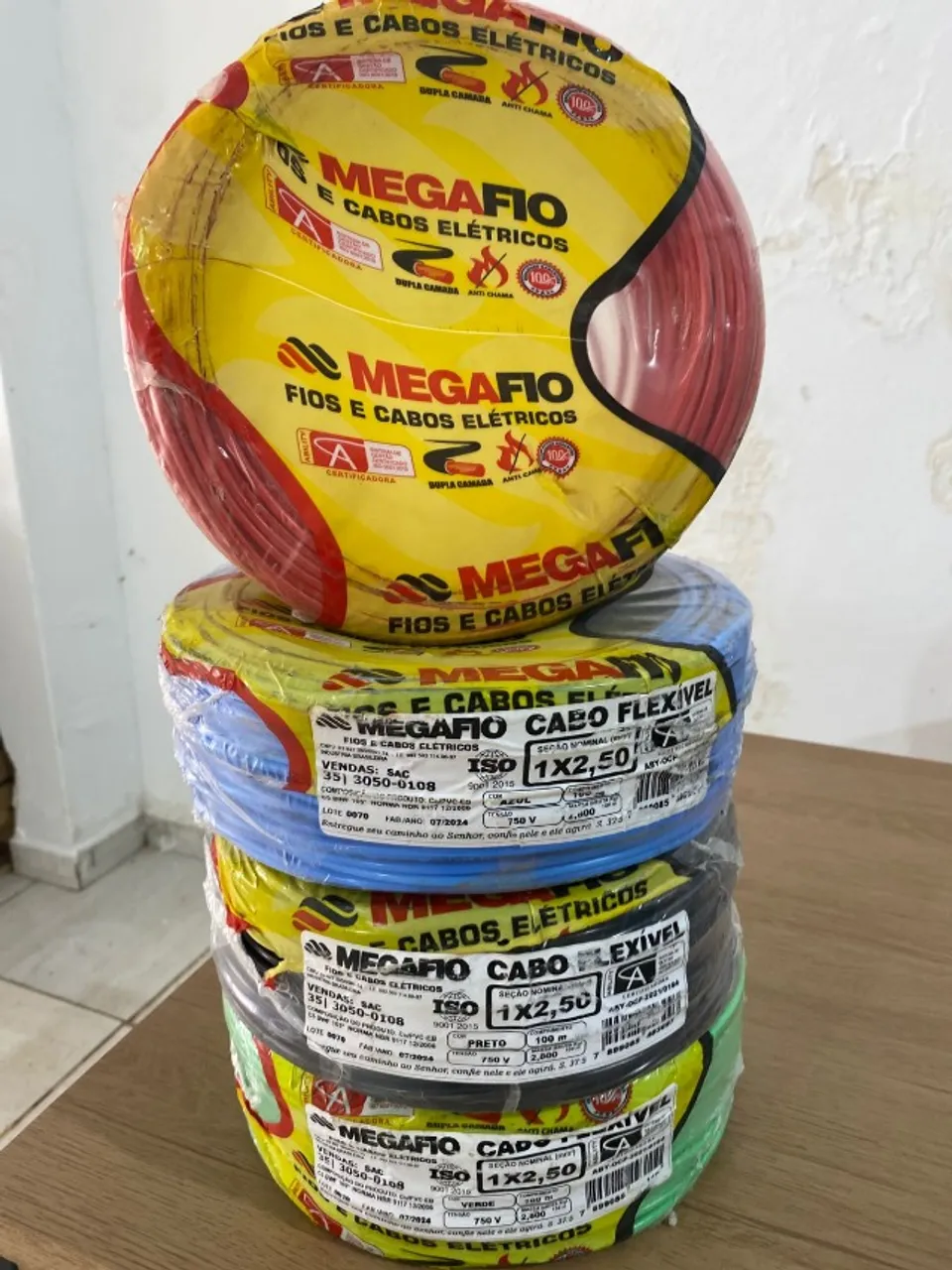 Cabo flexível fio 2,5 milímetros megafio