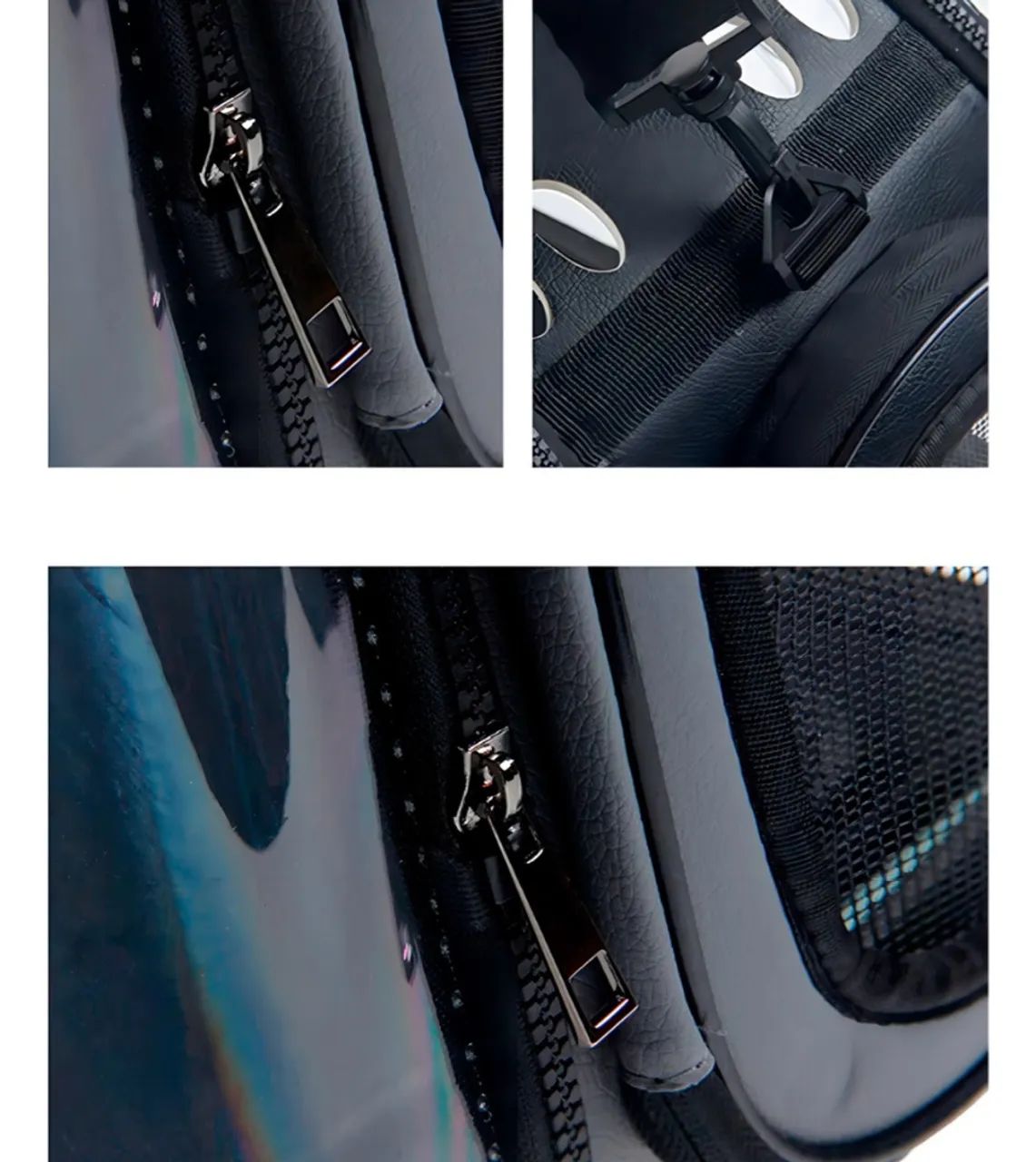 Bolsa de transporte para pet desmontável transparente grande 42cm - Foto 4