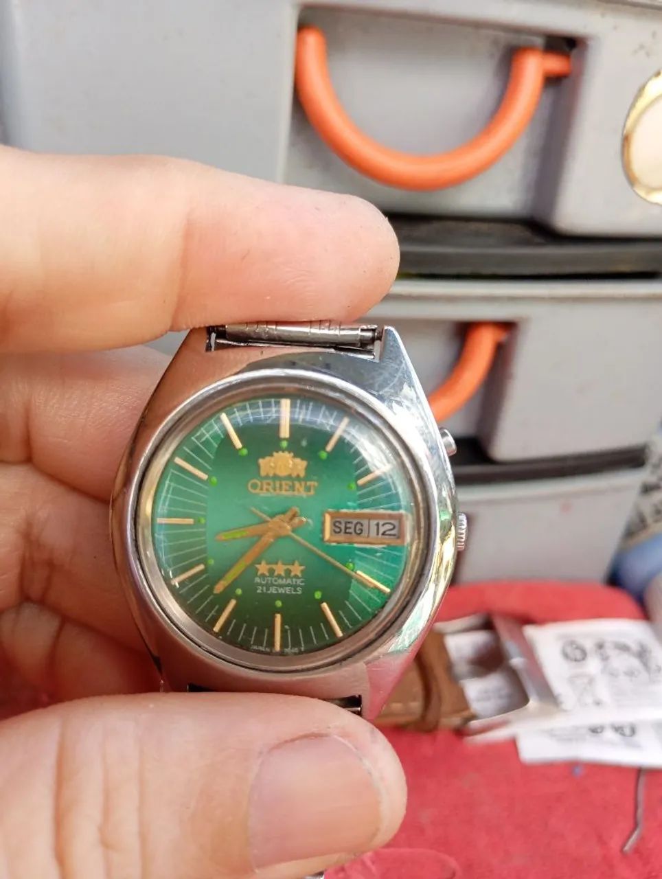 Relógio Orient Automático 21 Jewels Verde