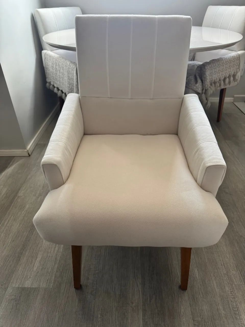 Conjunto de 4 Cadeiras para Jantar - Branco - Foto 2