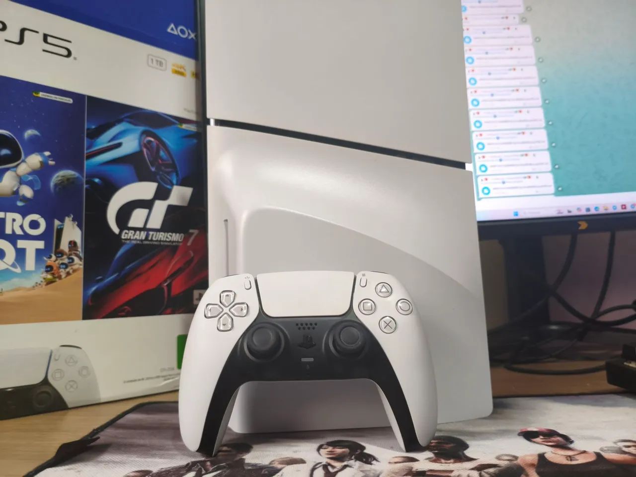 PS5 slim 2 mês uso apenas troca - Foto 2