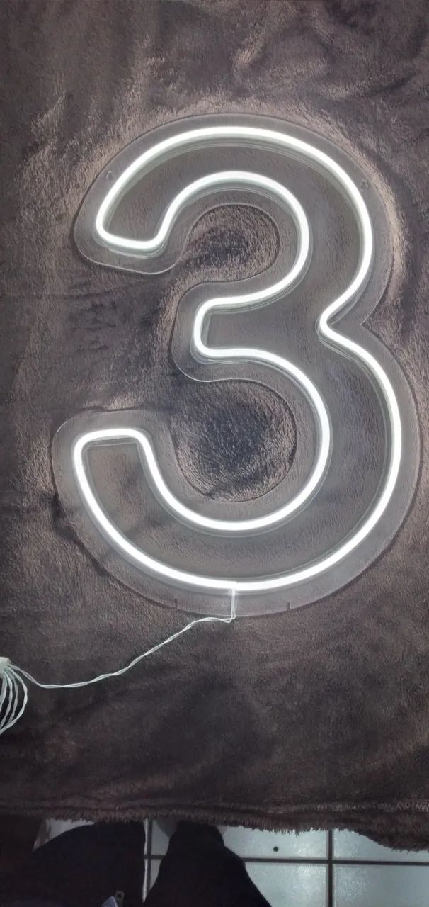 número 3 led artigo de festa  - Foto 5
