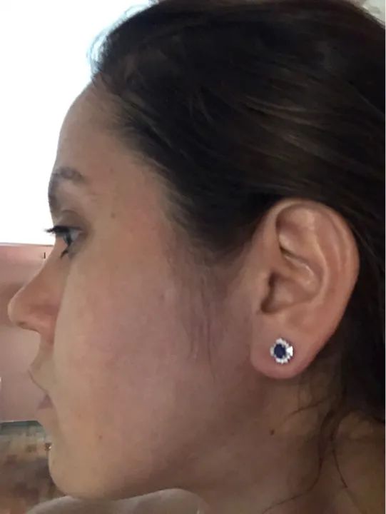 Brincos de safira com diamantes e ouro branco  - Foto 2