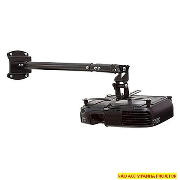 Suporte de Projetor Datashow para Teto ou Parede com Extensão, Preto - Brasforma  - Foto 4