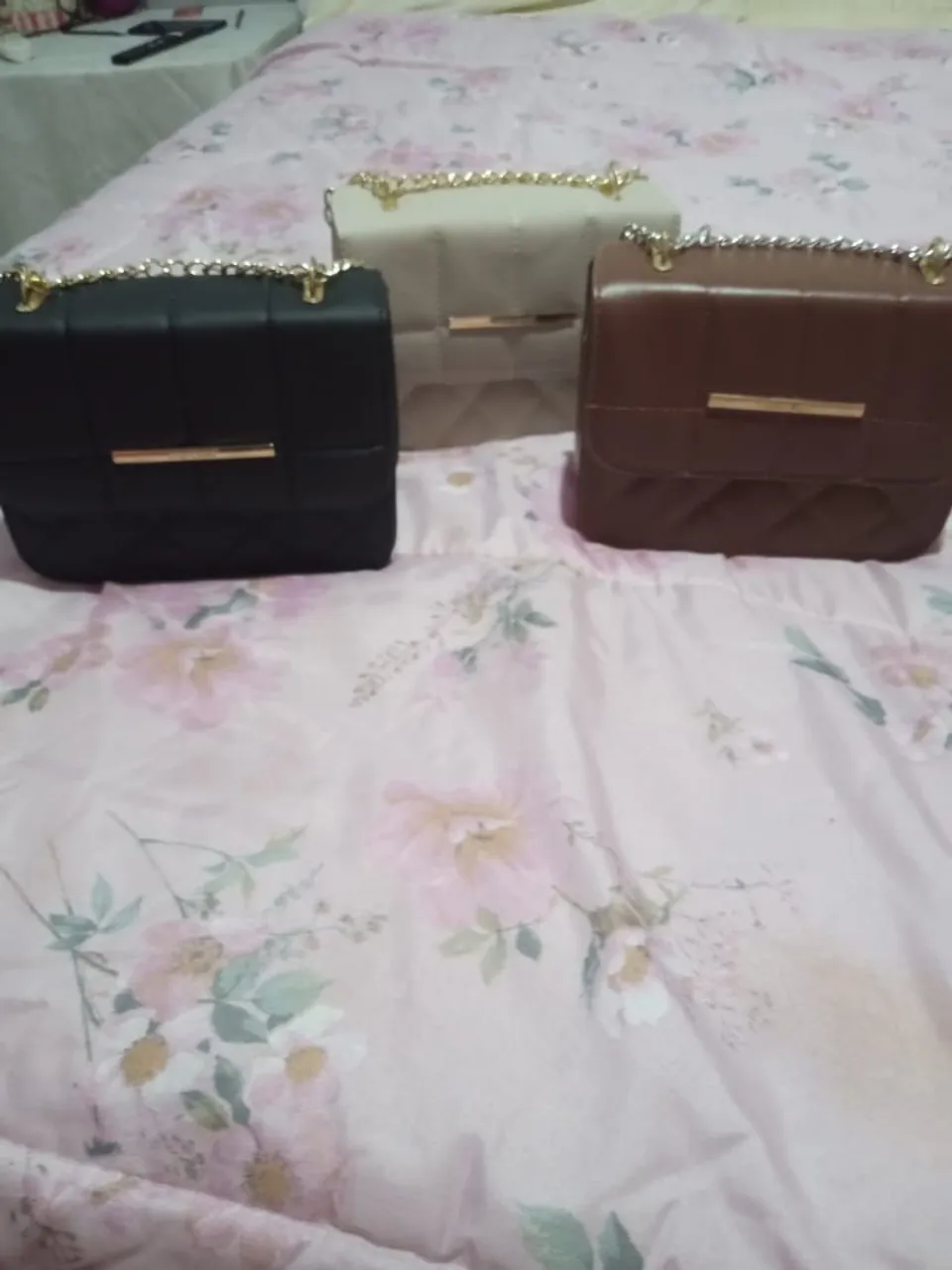 Bolsas Femininas com Alça de Corrente - Cores Variadas