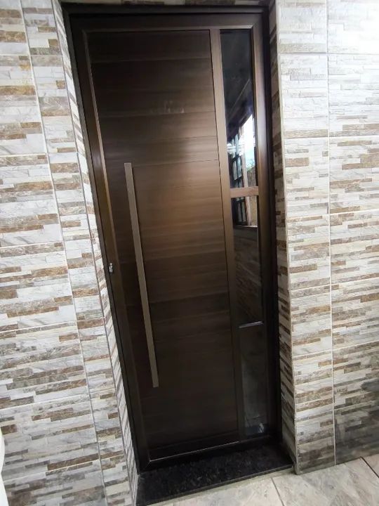 Porta de alumínio Marrom  - Foto 3