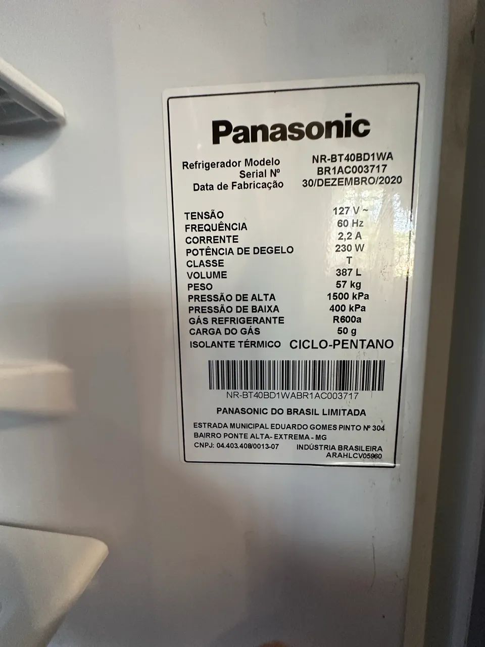Geladeira Panasonic 387L