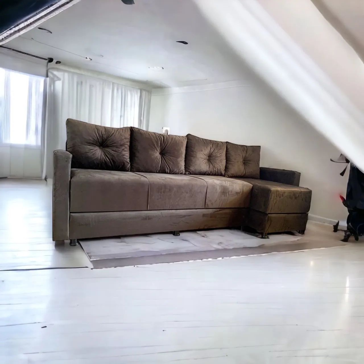 SOFÁ com CHAISE, abre 3 CAMAS!! Preço de fábrica  - Foto 2