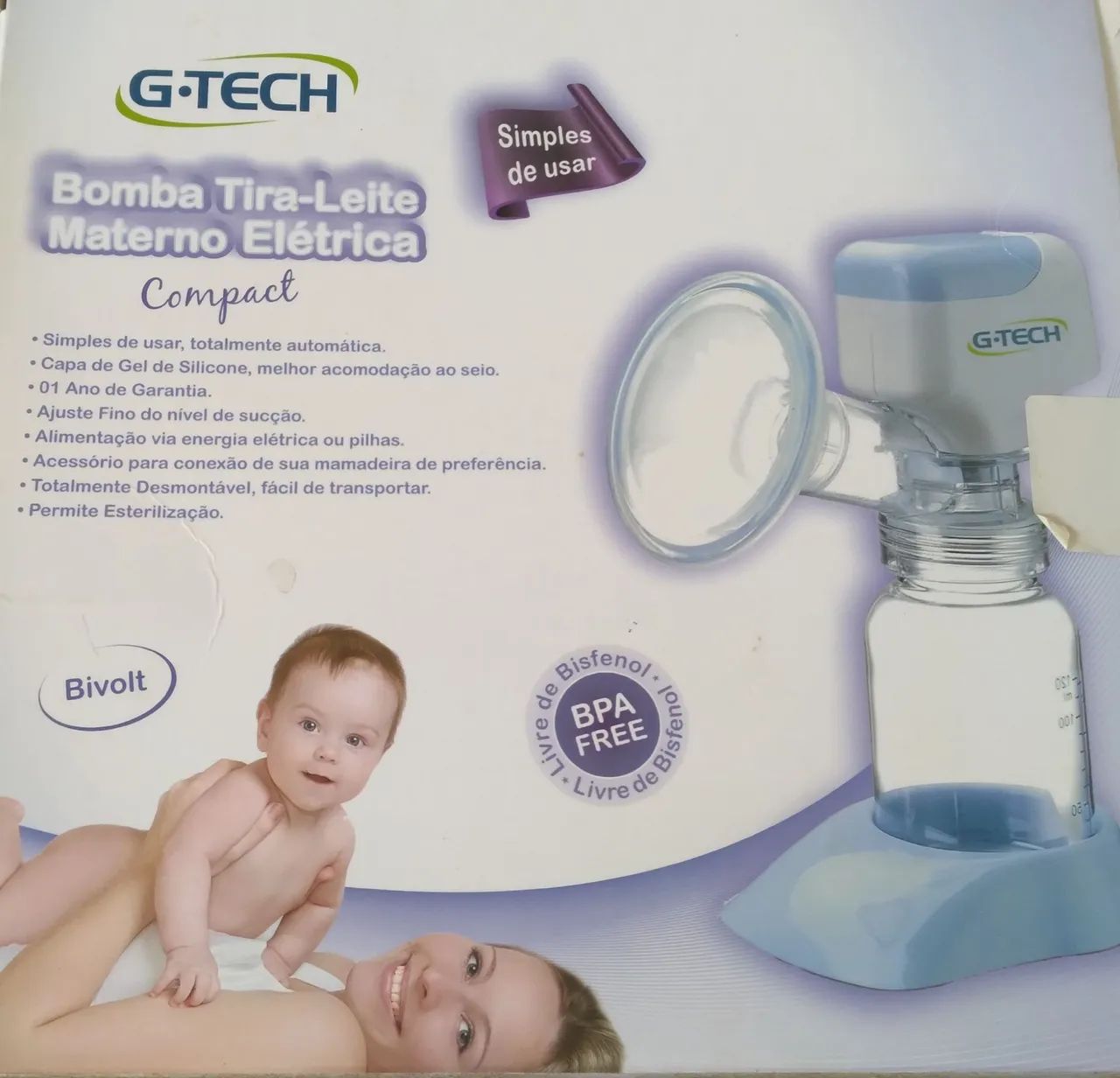 Extrator de Leite Materno Elétrico G-TECH Compact - Foto 2