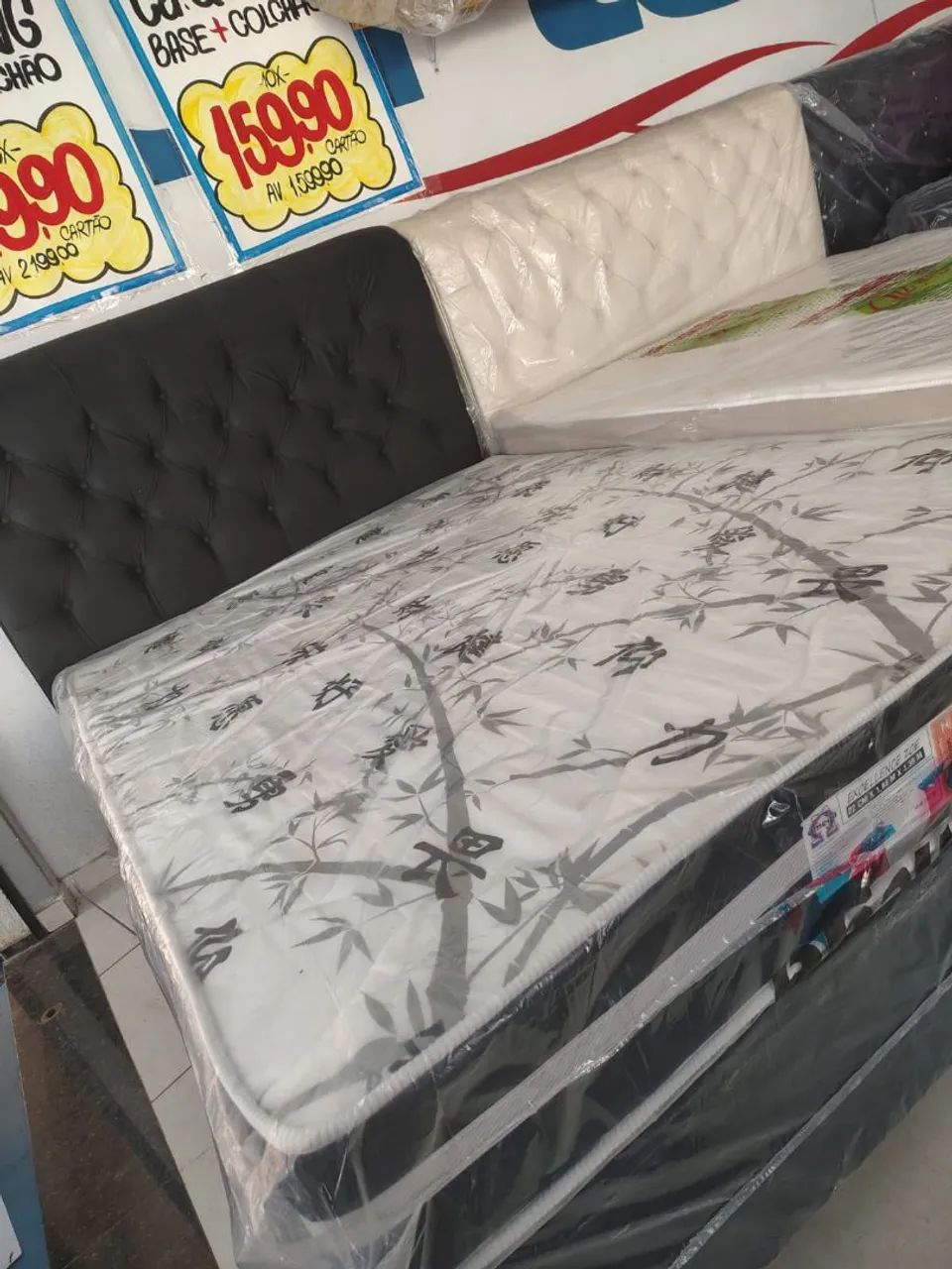 Colchão D65  casal  com cabeceira 