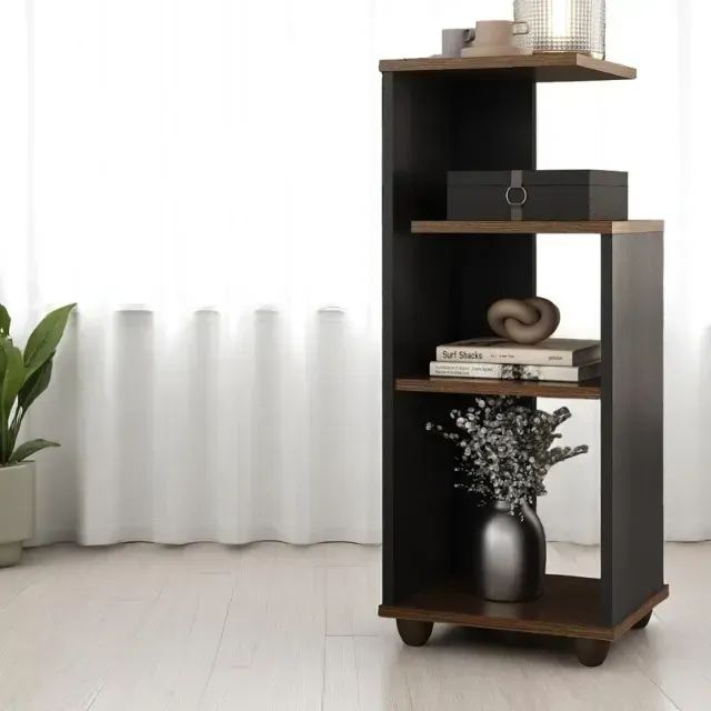 Mesa de apoio decorativa pinho preto GETT MOVEIS