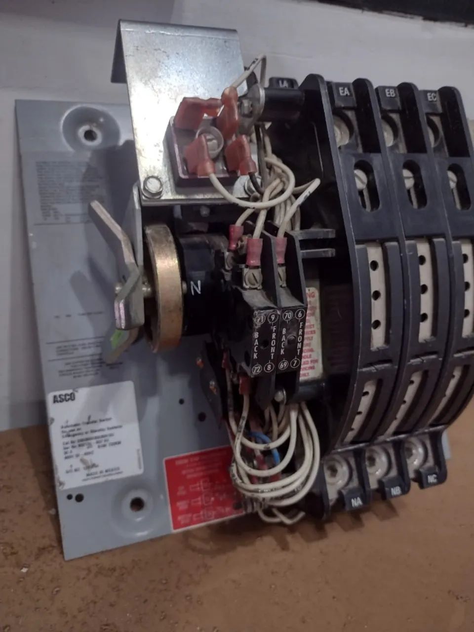 Asco Chave de transferência de amperagem