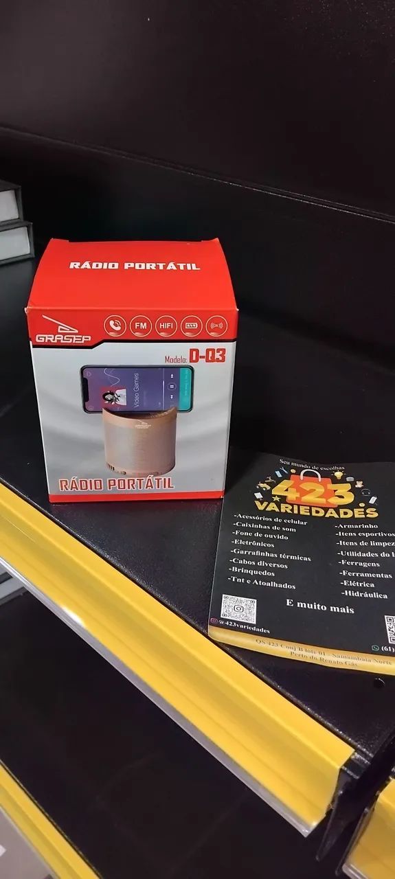 Mini caixa de som portátil com sup para celular