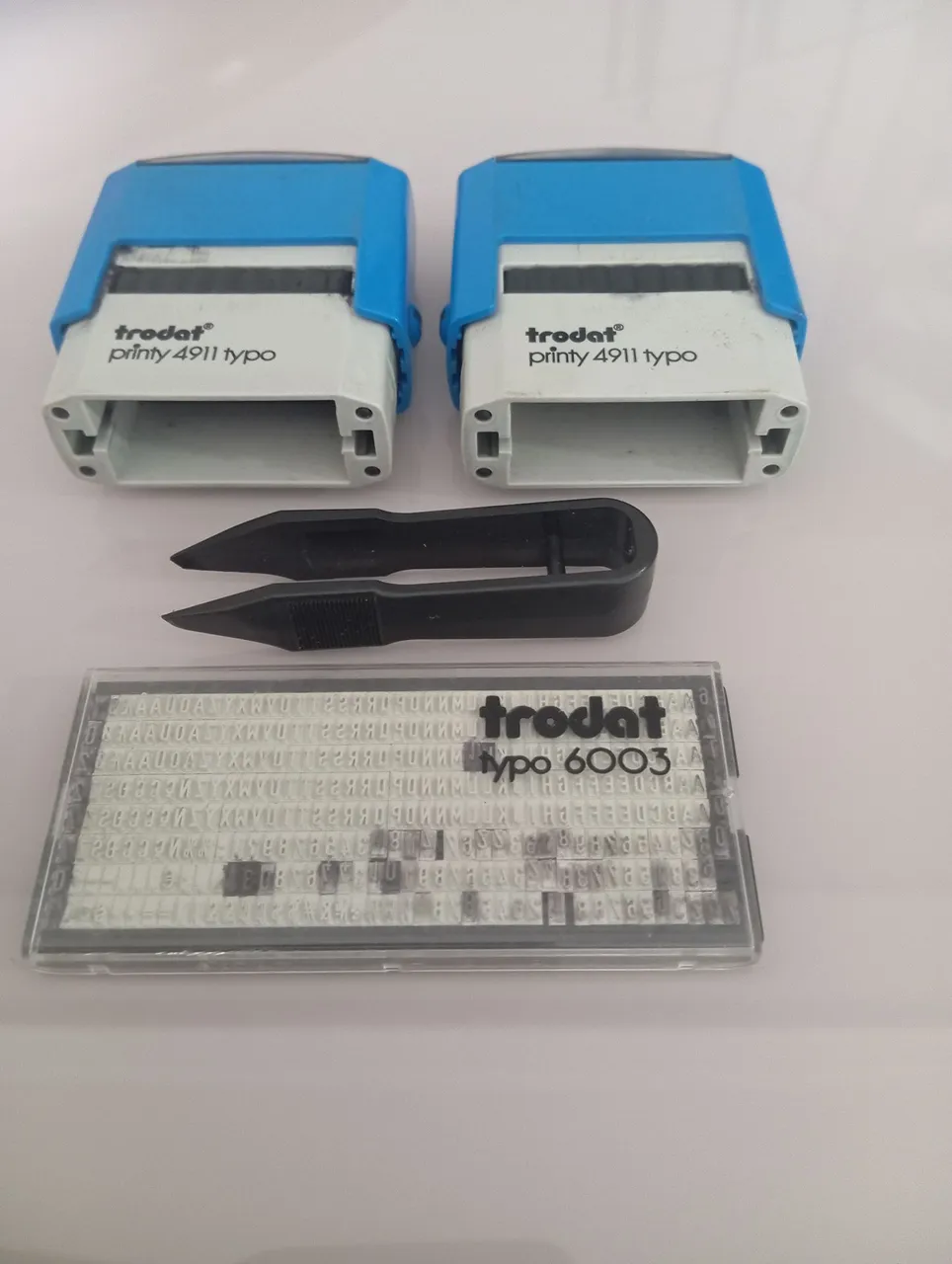 Kit de Carimbos Trodat Printy 4911 Typo + Tipos 6003