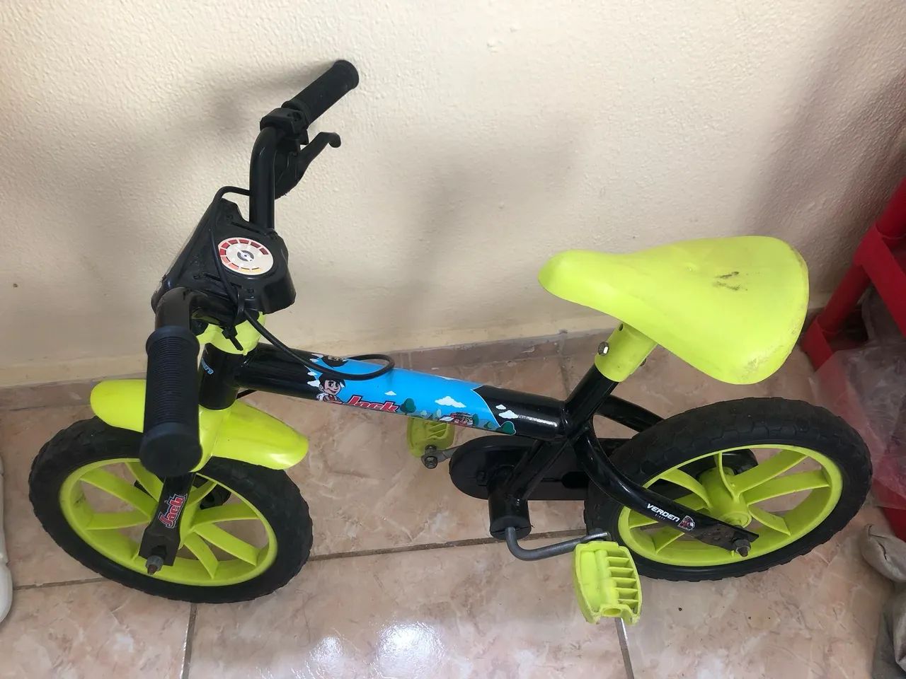 Bicicleta Infantil Verde e Preta