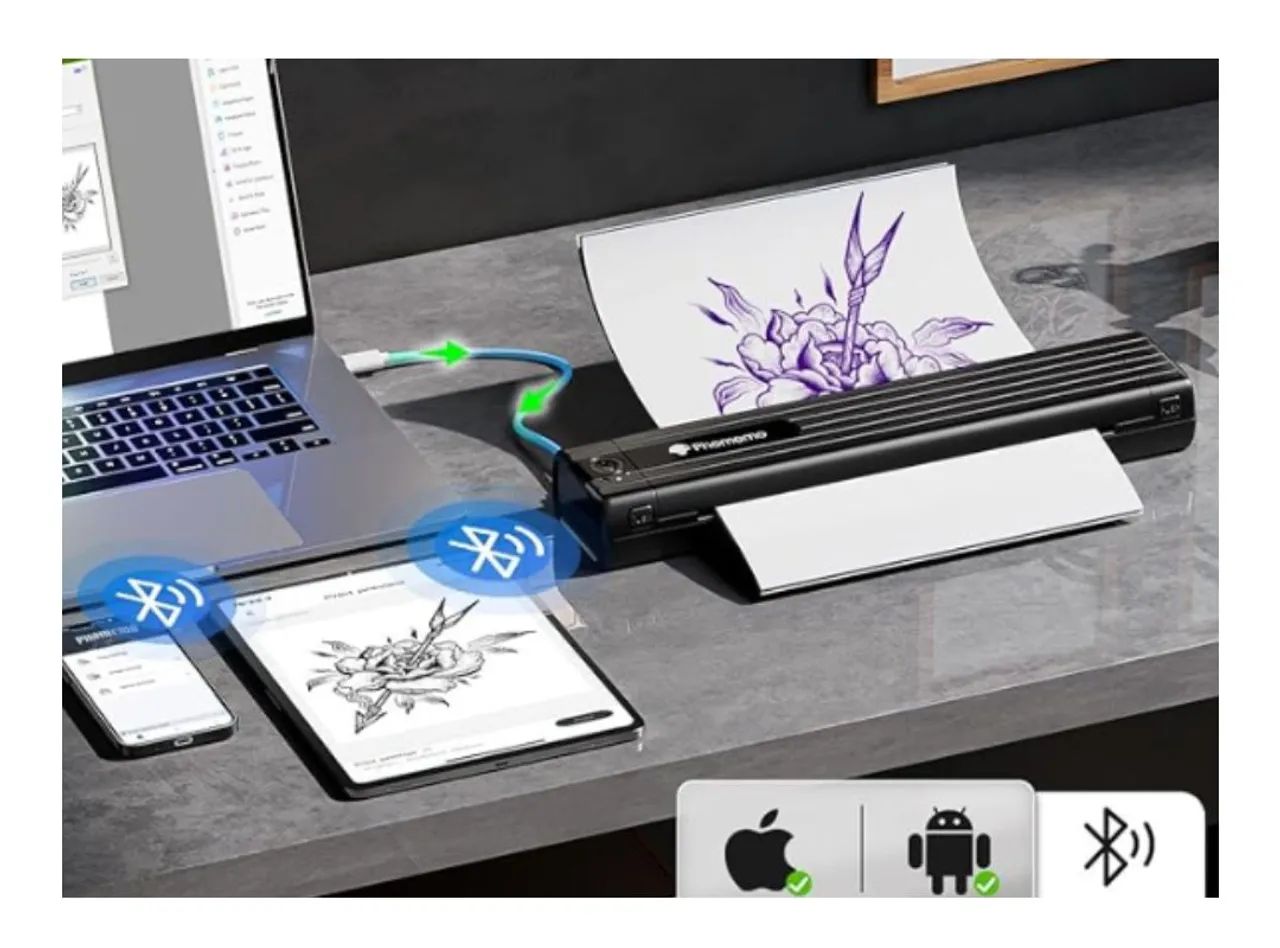 Impressora de Estêncil de Tatuagem Phomemo TP83 Bluetooth - Foto 5