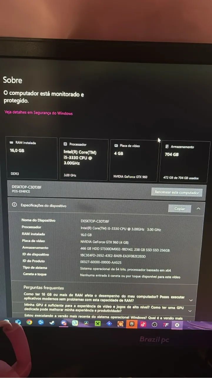 PC Gamer com LED RGB - Foto 3