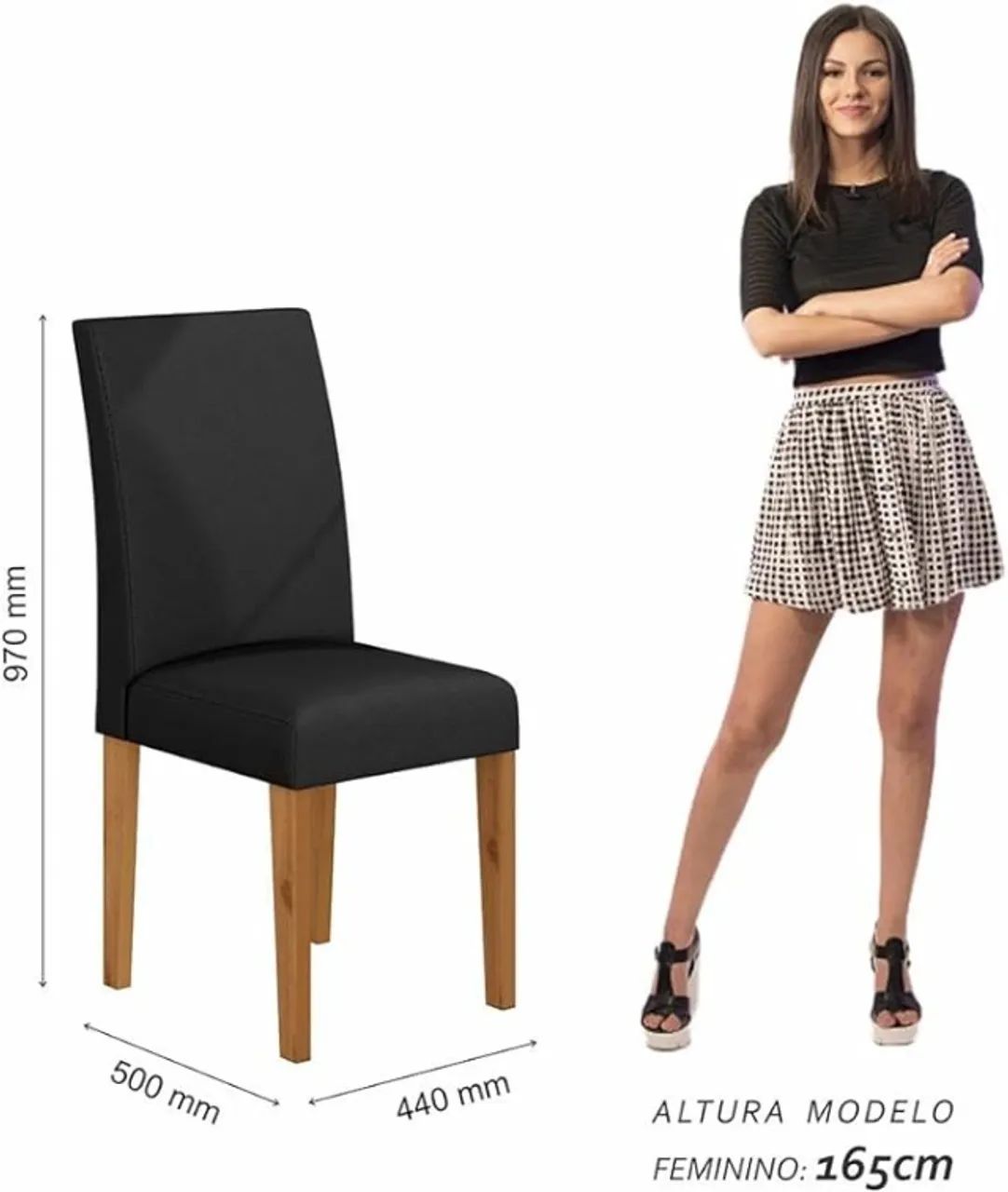 Kit Com 4 Cadeiras Para Sala Promoção - Foto 3