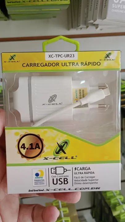 Carregador Ultra Rápido 4.1A para Celular - X-Cell