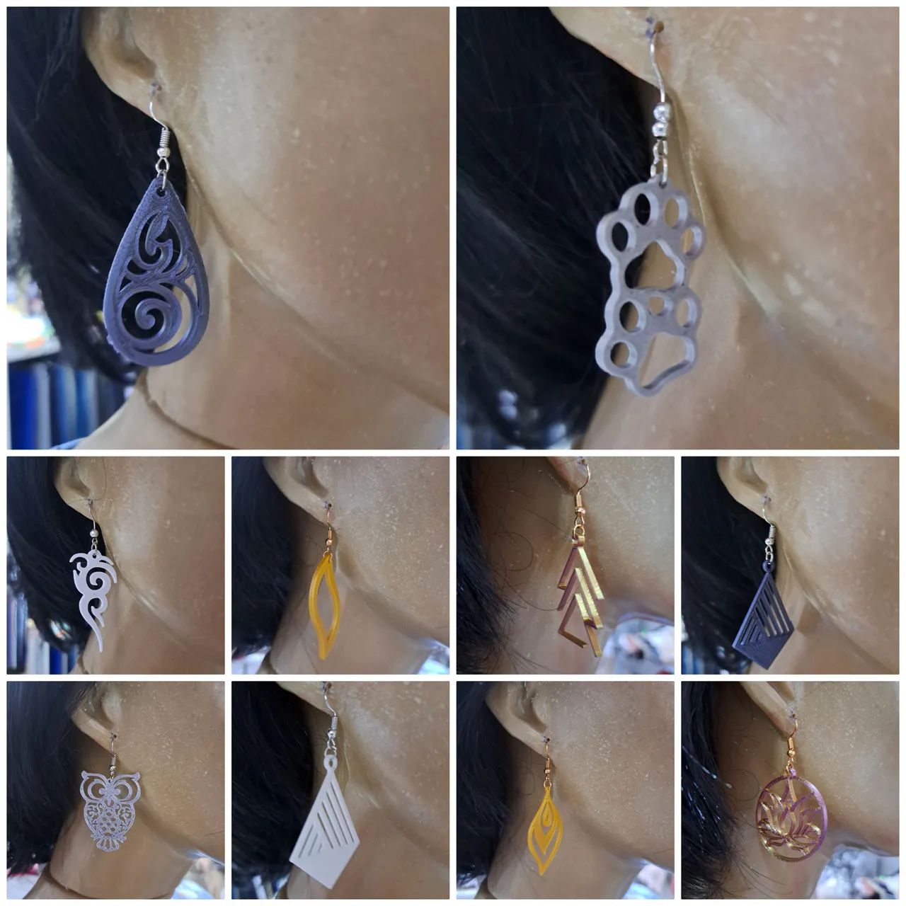 6 pares Brincos Artesanais - Diversos Modelos Exclusivos - Foto 2