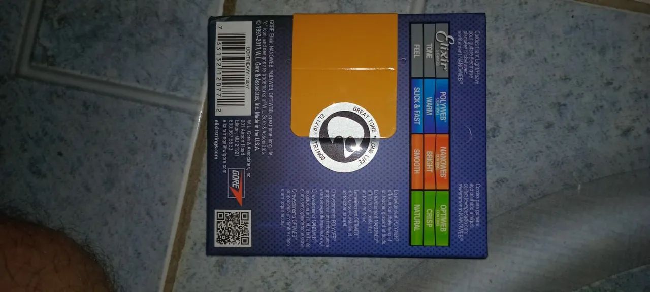 3 Jogos de encordoamentos ELIXIR 0.10 para guitarra 