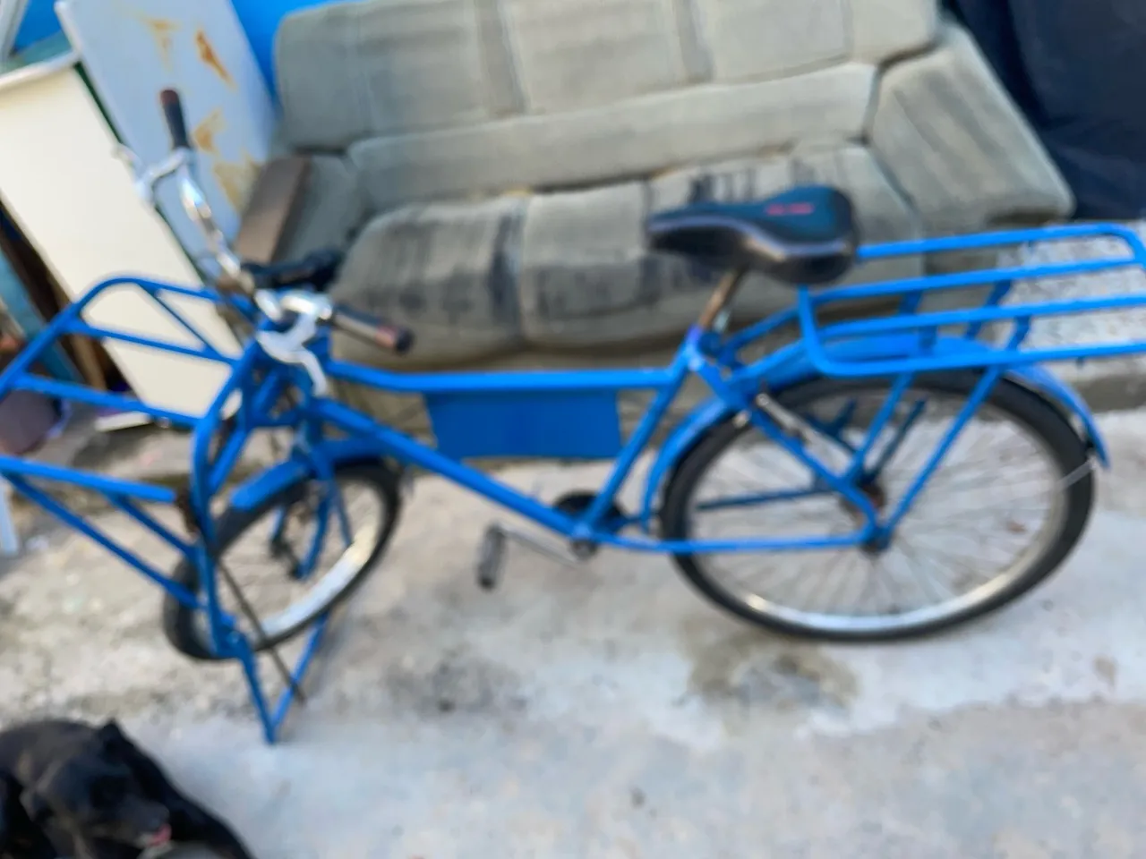 Bicicleta de carga azul