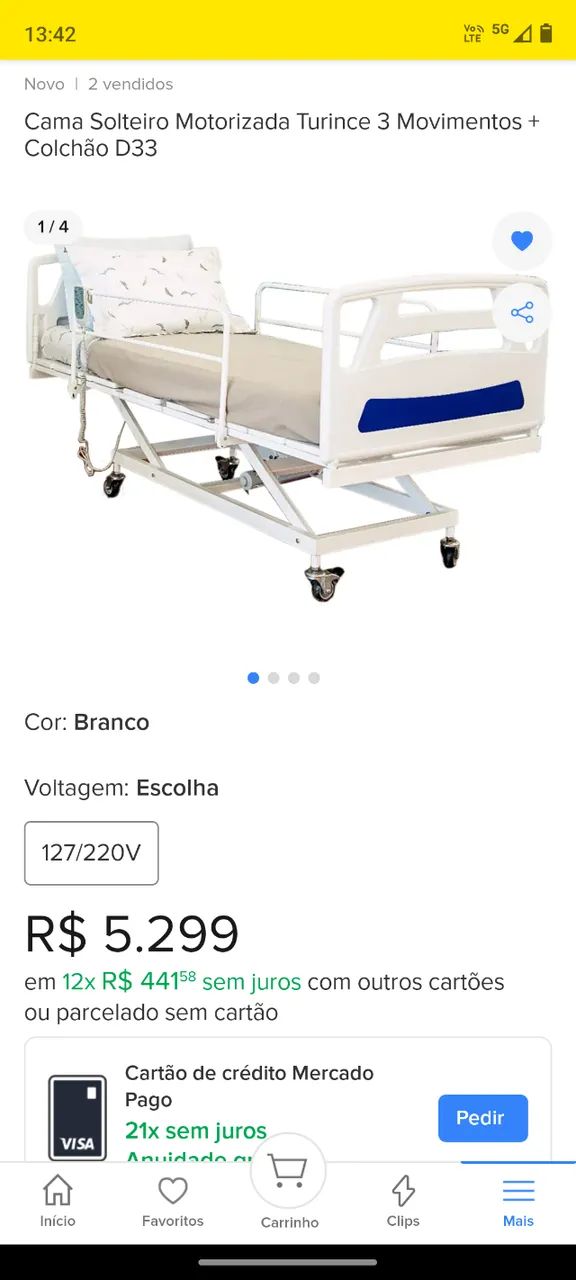 Cama hospitalar elétrica 30 dias de uso na garantia  - Foto 3