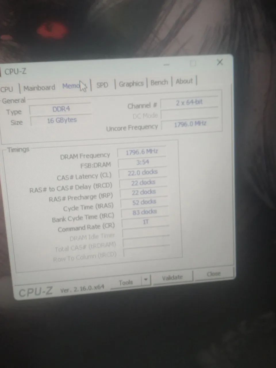 DDR4 RAM Memory 3600MHz CL22 16GB (2x8)64739357763074122