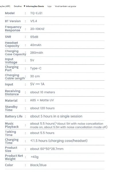 Fone Bluetooth Gamer |Som Dolby estéreo| Bateria Super |Cancelamento de Ruído e Gamer| - Foto 6
