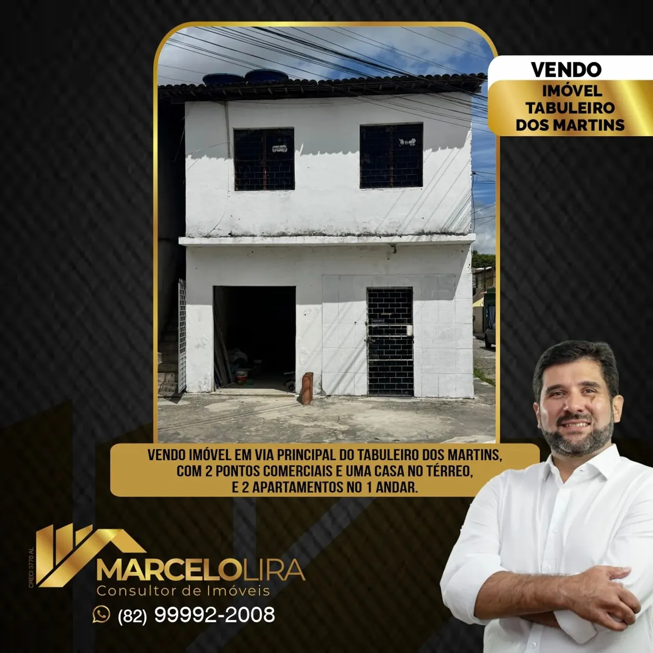 VENDO IMÓVEL COM 2 PONTOS COMERCIAIS E 2 APARTAMENTOS NO 1 ANDAR