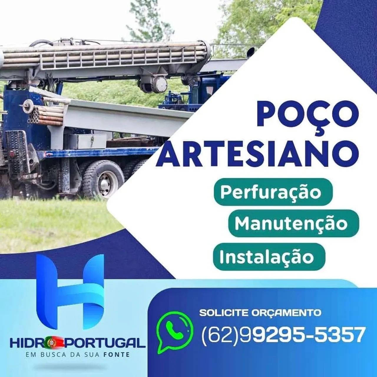 Poço artesiano / Mini poço artesiano 12x sem entrada 