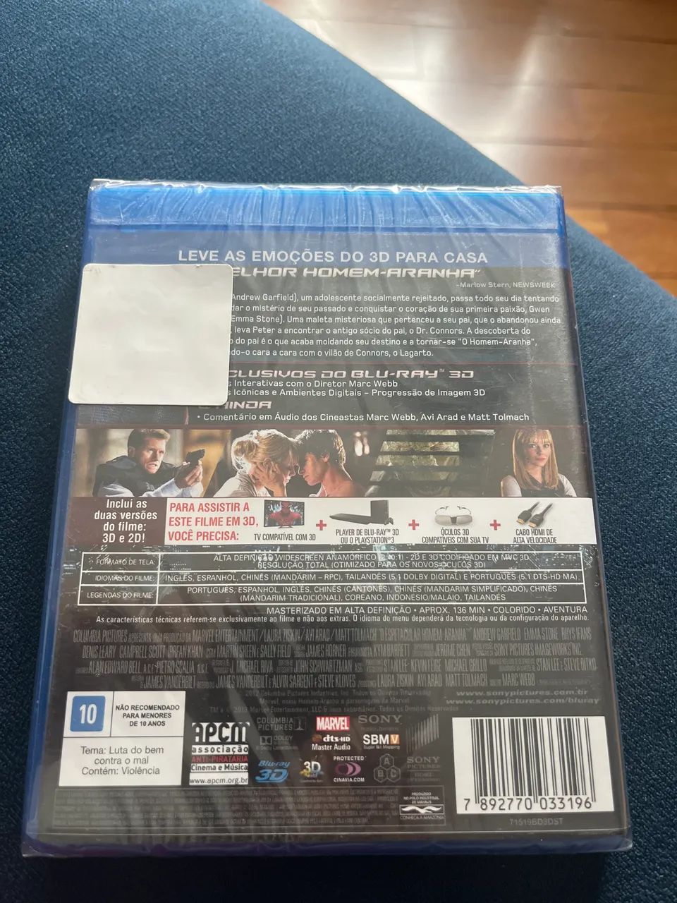 Blu-ray 3D O Espetacular Homem-Aranha - LACRADO - RARO - Foto 2
